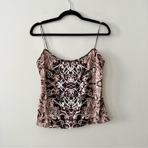 Elie Tahari Printed Silk Tank Top
